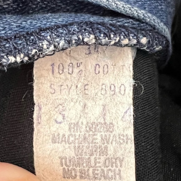 1970/80S 28" X 28” BROOKS RUGGED WEAR SOFT AND SLOUCHY PLEAT JEANS VINTAGE USA - Picture 8 of 10